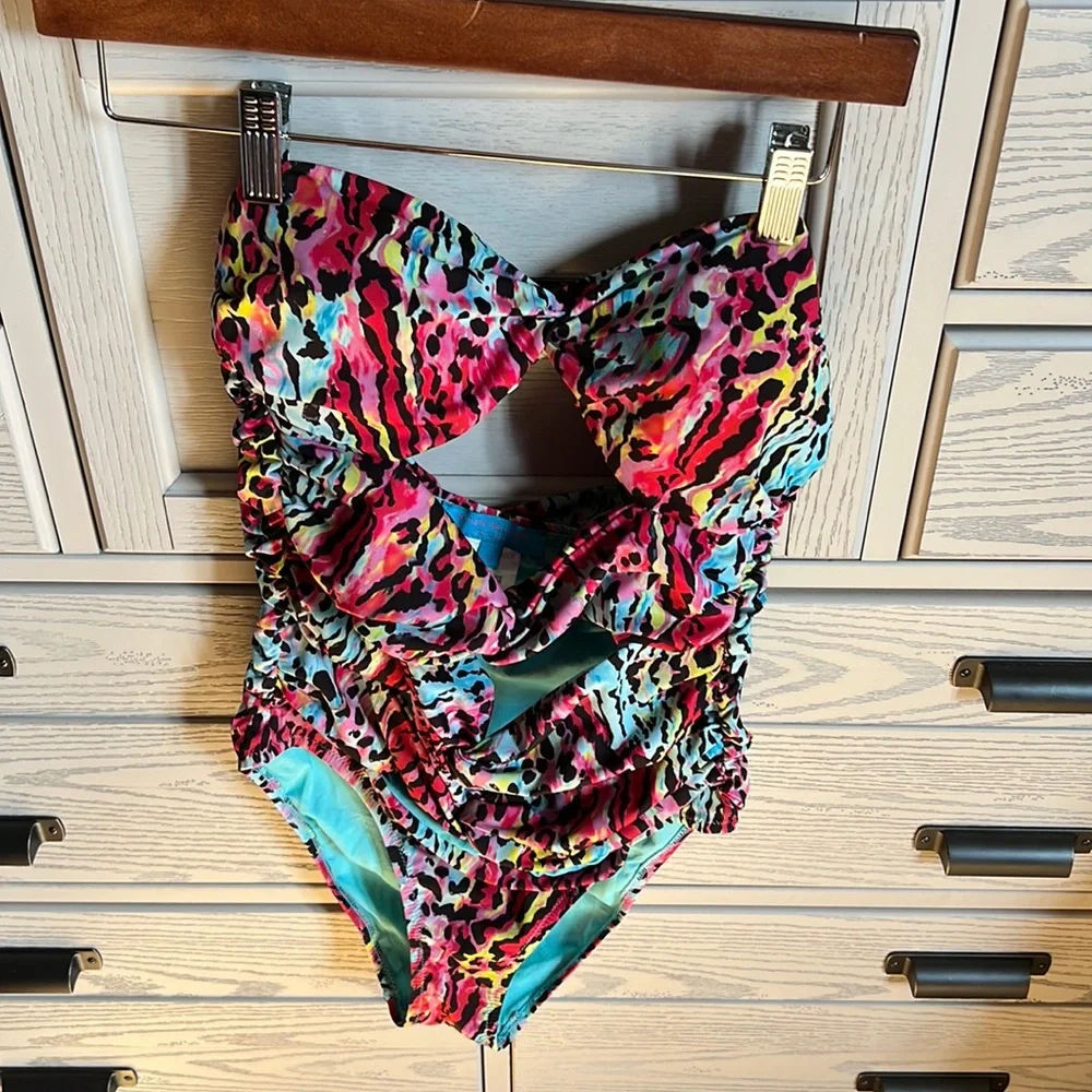❄️Matthew Williamson front multi cutout‎  swimsuit. Size 10 - Picture 5 of 7